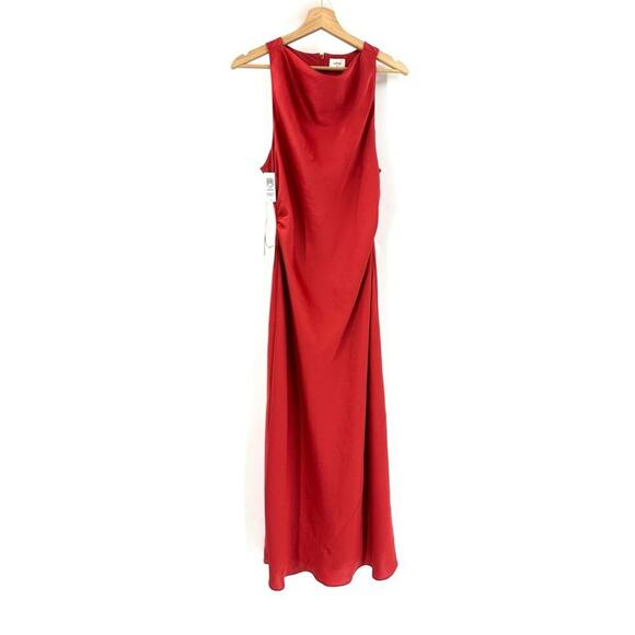 NEW Aritzia Wilfred Portrait Midi Dress in Barberry Red Sz 12 - Picture 1 of 8